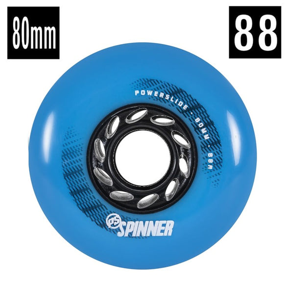 Powerslide Spinner Blue Inline Wheel 88A - 4 Pack