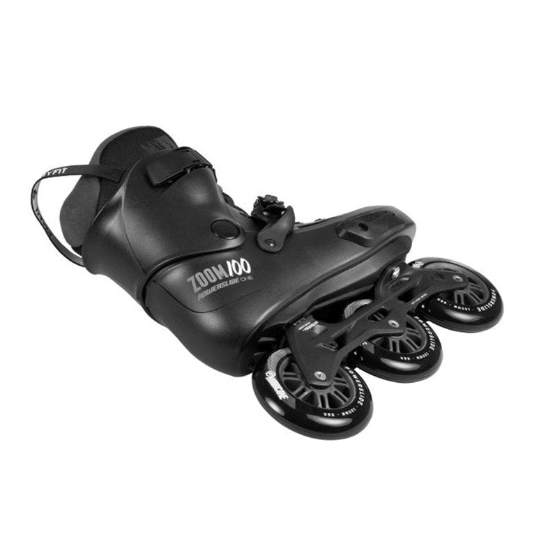 BLACK TRI SKATES 100MM ZOOM POWERSLIDE INLINES 