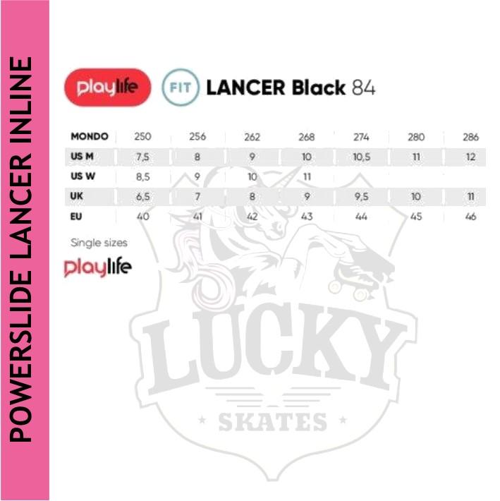 PlayLife Uno Black Blue - Ltd – Lucky Skates Inline Skates Skates Pty 80 Lucky