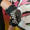 checker elbow pads 