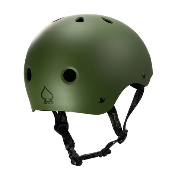 olive green matt skate helmet 