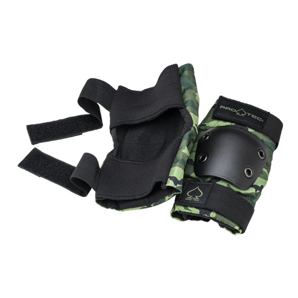 green camo kids elbow pads 