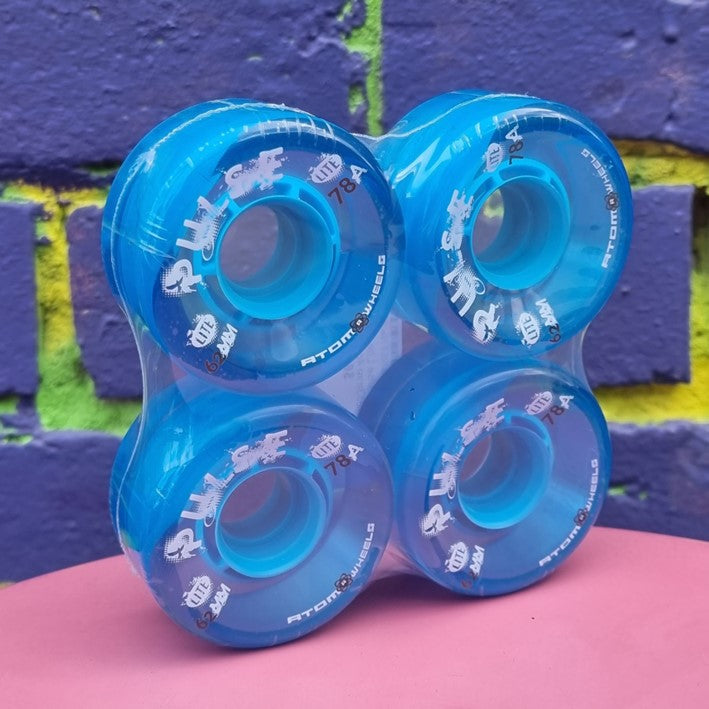 blue 62mm outdoor rollerskate wheels 