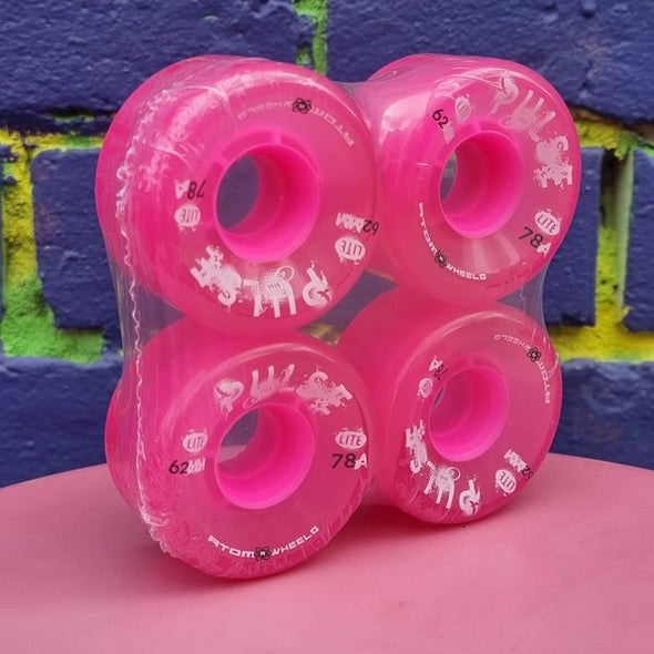 pink 62mm outdoor rollerskate wheels 