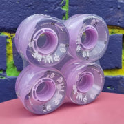 clear purple 62mm outdoor rollerskate wheels 