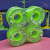 lime green 62mm outdoor rollerskate wheels 