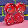 red 62mm outdoor rollerskate wheels 