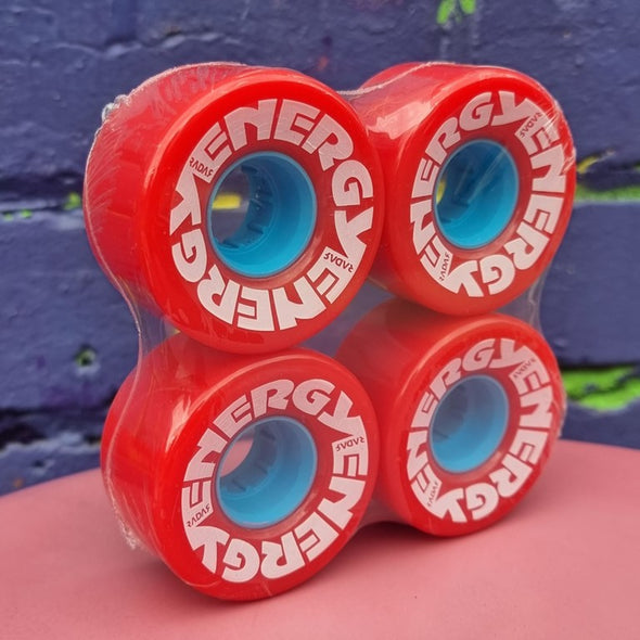 red energy outdoor roller skate wheel blue hub
