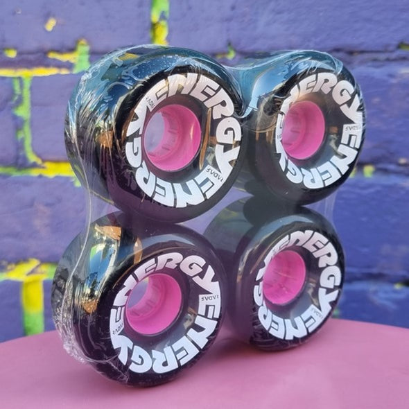 black energy outdoor roller skate wheel magenta hub