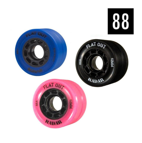 88a roller derby black blue pink wheel 