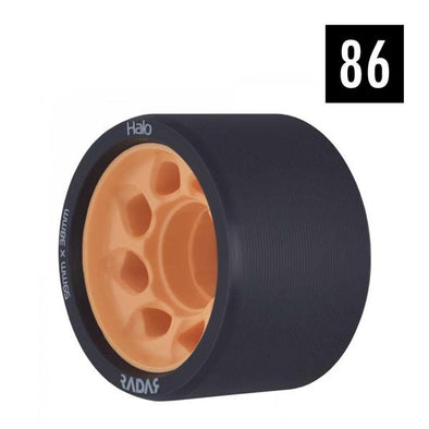 roller derby indoor roller skate wheels 86a 59mm x 38mm black orange 