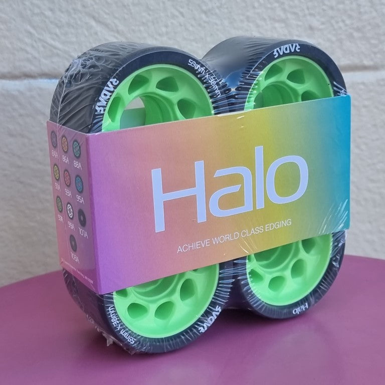 black rollerskate wheel with green nylon hub 