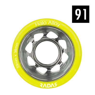radar alloy hub yellow 91a quad wheels 59mm 