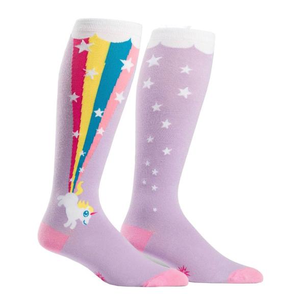 Sock It To Me Rainbow Blast Unicorn Knee High Socks - Lucky Skates