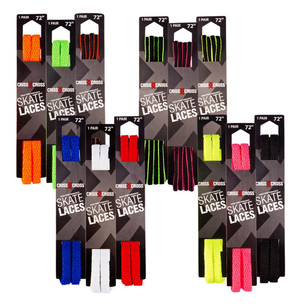 Riedell Criss Cross Skate Laces 72" Skinny (183cm) - Lucky Skates