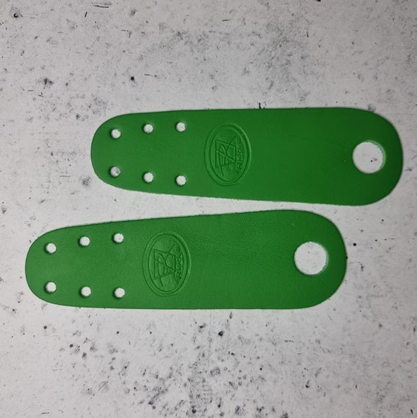 green leather roller skate toe guard strip protectors