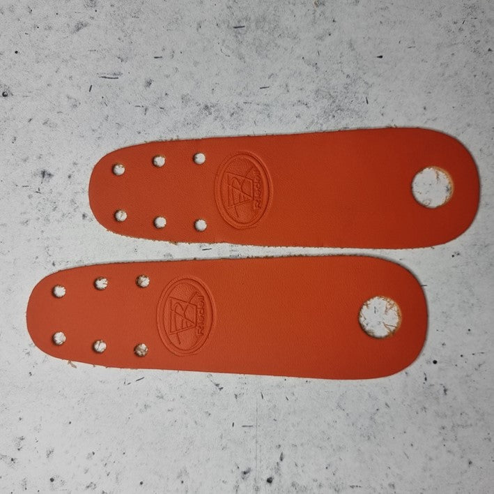 orange leather roller skate toe guard strip protectors