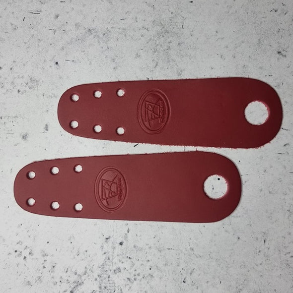 red maroon leather roller skate toe guard strip protectors