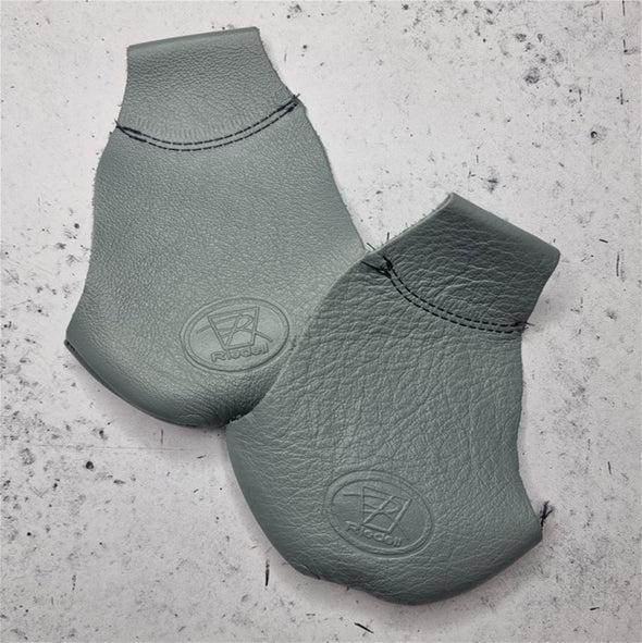 grey leather roller skate toe guard caps
