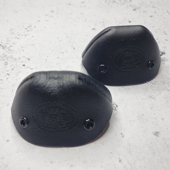 black leather roller skate toe guard caps