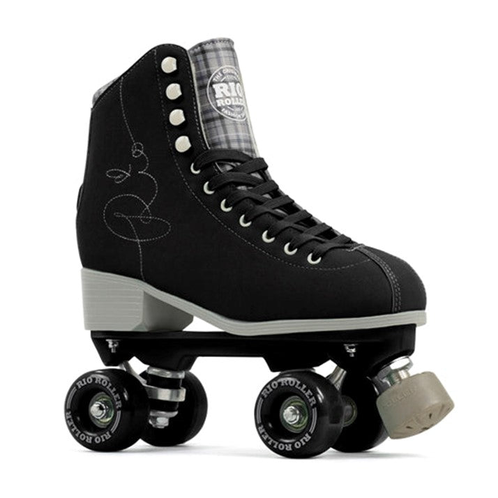 black grey retro high top roller skates rio roller