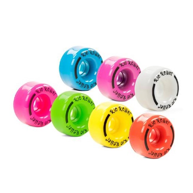 Rio Roller outdoor roller skate wheels, blue, purple,white,pink, green, yellow, red 