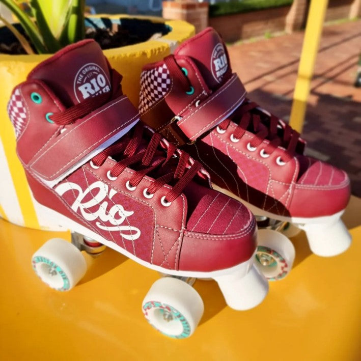 Rio Roller Mayhem II Red Maroon Quad Roller Skates - Lucky Skates