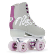 Rio Roller Script Grey and Purple Roller Skates - Lucky Skates