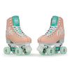 peach aqua high top roller skates 