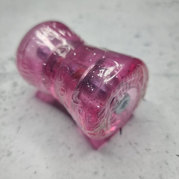pink glitter bolt on roller skate toe stops