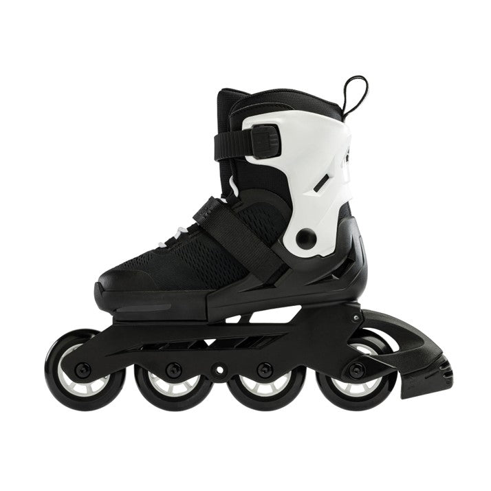 black white kids adjustable inline rollerblades