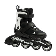 black white kids adjustable inline rollerblades