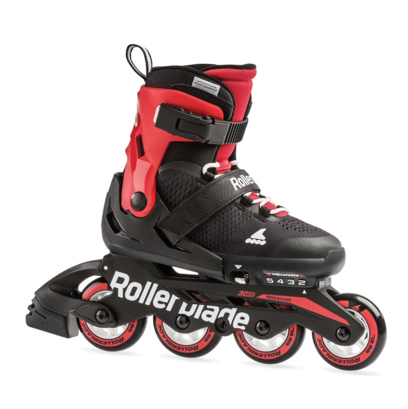 Kids Adjustable Rollerblade Microblade Red Inline Skates *Last Pair* US 11J-1 - Lucky Skates