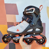 peach grey womens rollerblade inline skates with 80mm wheels 