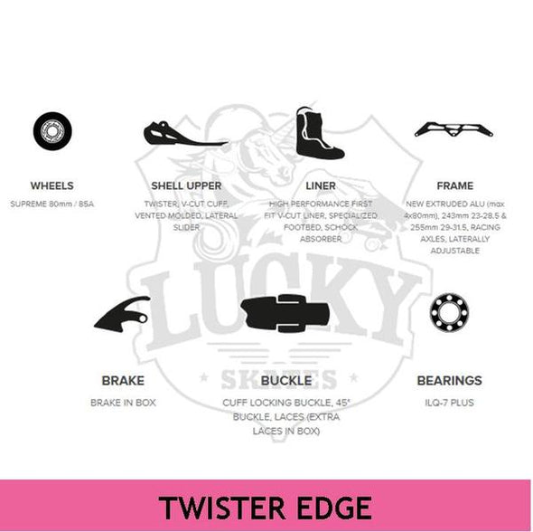 Rollerblade Twister Edge 80 Anthracite Yellow Inline Skates *Last Pair* 38.5EU