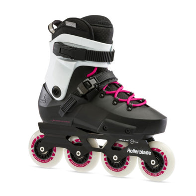 womens inline rollerblades free ride urban black pink skates 