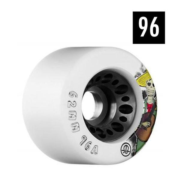rollerbones 62mm skate wheels white 96a