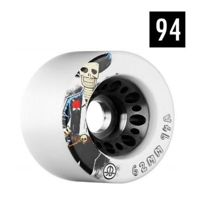 94a 62mm white indoor wheels black 
