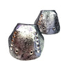 silver glitter metallic toe guard protectors with silver studs