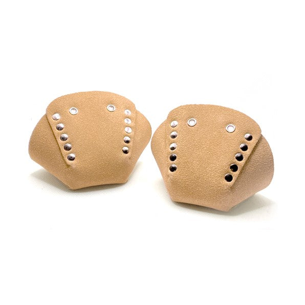 tan roller skate toe caps with metal studs