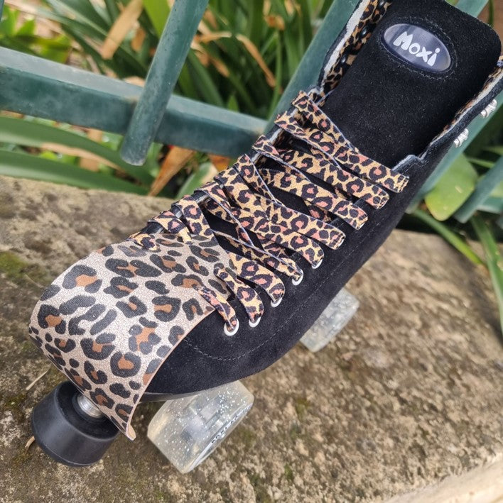 Rollerstuff Gold Leopard Glitter Toe Guards