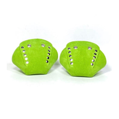 LIME GREEN ROLLER SKATE TOE CAPS SUEDE