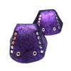 purple glitter metallic toe guard protectors with silver studs