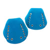 blue rollerskate toe guard caps with metal studs on them 