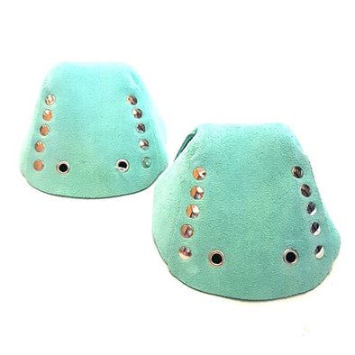 aqua green roller skate toe guard caps with metal rivots