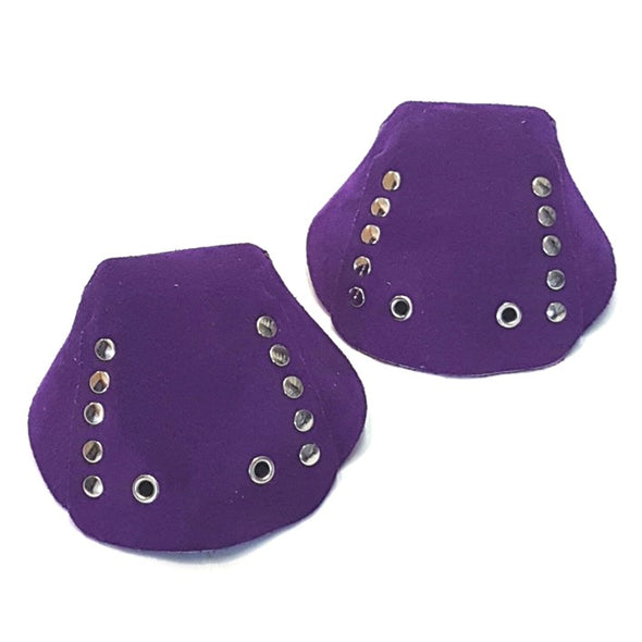 purple taffy toe guard caps leather suede rollerstuff 