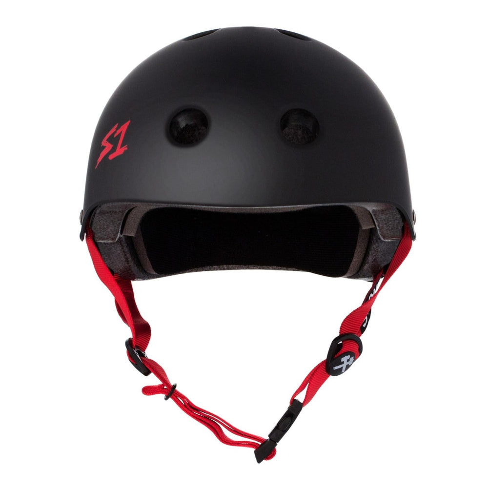 S-One Lifer Skate Helmet Matte Black/Red - Certified - Lucky Skates