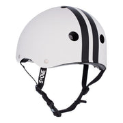 S-One Lifer Skate Helmet White/Black Stripes - Certified - Lucky Skates