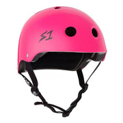 S-One Lifer Skate Helmet Neon Pink Gloss - Certified - Lucky Skates