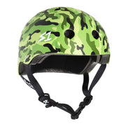 GREEN CAMO PATTERN SKATE BIKE CERTIFIED HELMET